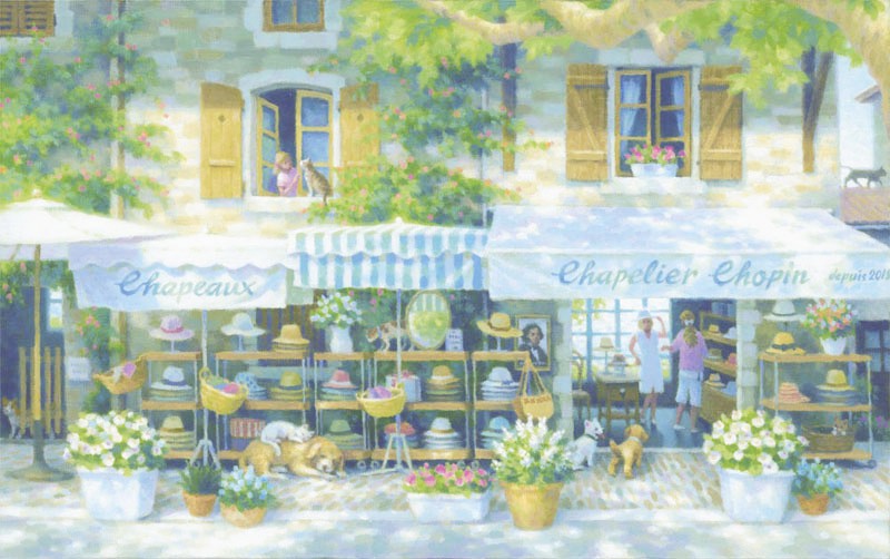 笹倉鉄平の絵画作品　タイトルは、シャペルリー　la_chapellerie